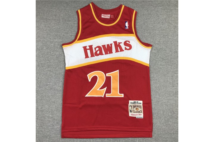 Atlanta Hawks Dominique Wilkins Red 1986-87 Hardwood Classics Jersey