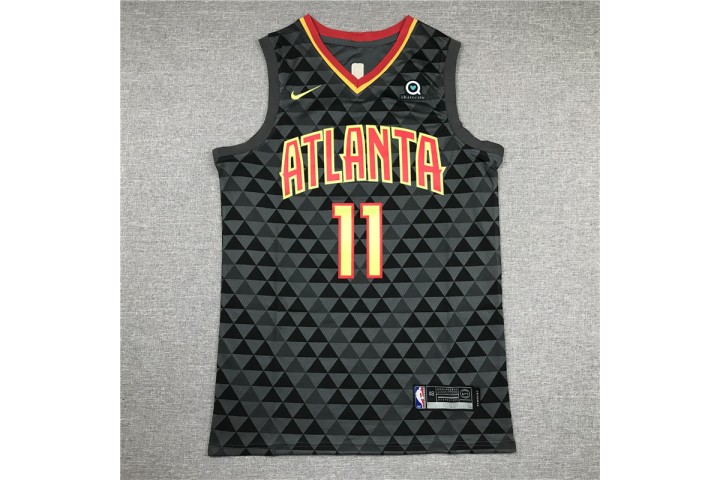 Atlanta Hawks Trae Young 11 Black Jersey