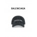 Balenciaga BB Laser Destroyed Velcro Tab Cap Black White