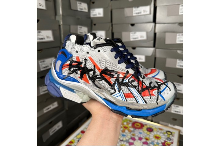 Balenciaga Runner Graffiti White Blue