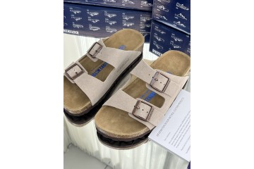 Birkenstock Arizona Birkibuc Nubuck Suede Clay