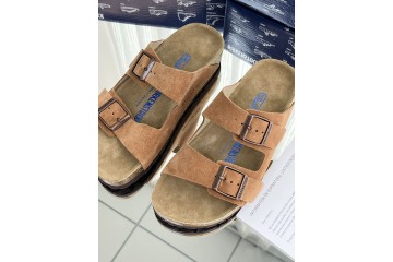 Birkenstock Arizona Birkibuc Nubuck Suede Mink