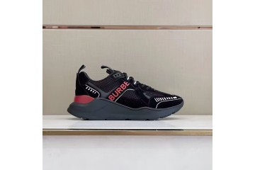 Burberry Embossed Mesh Sneakers Black Red