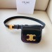 Celine  TRIOMPHE leather Mini Waist Bag Black