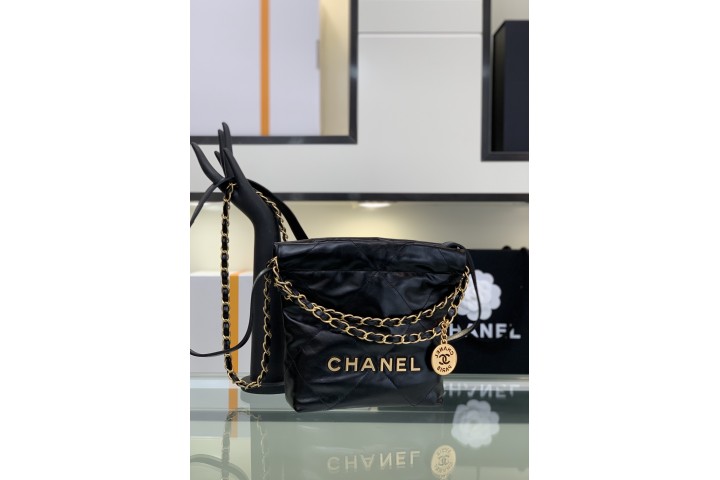 Chanel 22 Handbag 22S Calfskin Black