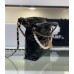 Chanel 22 Mini Handbag Shiny Crumpled Calfskin Gold-Tone Metal Black