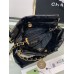 Chanel 22 Mini Handbag Shiny Crumpled Calfskin Gold-Tone Metal Black