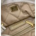 Chanel 22 Mini Handbag Shiny Crumpled Calfskin Gold-Tone Metal White