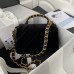 Chanel 22B Flap Bag Wool Black AS3499
