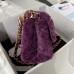 Chanel 22B Flap Bag Wool Purple AS3499