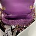 Chanel 22B Flap Bag Wool Purple AS3499