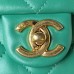 Chanel Flap Bag with Top Handle 23C Green AS3748