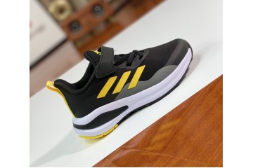 Child Adidas Fortarun El K Black Yellow
