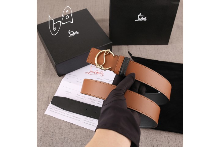 Christian Louboutin CL leather belt Orange