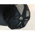 Chrome Hearts Cemetary Cross Leather Stitched Trucker Hat Black