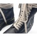 Dr. Martens 1918 Quad Leather Sole Calf Length Boot Rick Owens Black