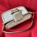 GUCCI Horsebit 1955 Shoulder Bag Beige and white