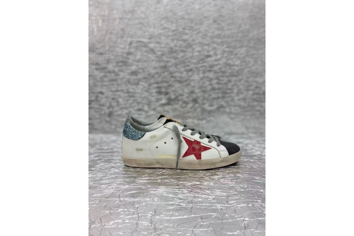 Golden Goose Super-Star White Green Red