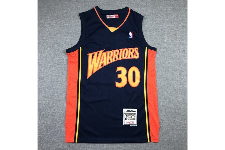 Golden State Warriors Hardwood Classics Jersey 30 Navy Blue