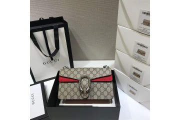 Gucci Dionysus GG Supreme Suede Mini Red