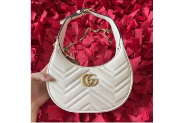 Gucci Half-Moon Shaped Mini Bag White