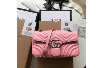 Gucci Marmont Shoulder Bag GG Small Pastel Pink