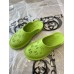 Gucci slip-on sandal Green perforated GG rubber