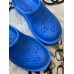 Gucci slip-on sandal Royal Blue perforated GG rubber