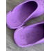 Gucci slip-on sandal purple perforated GG rubber