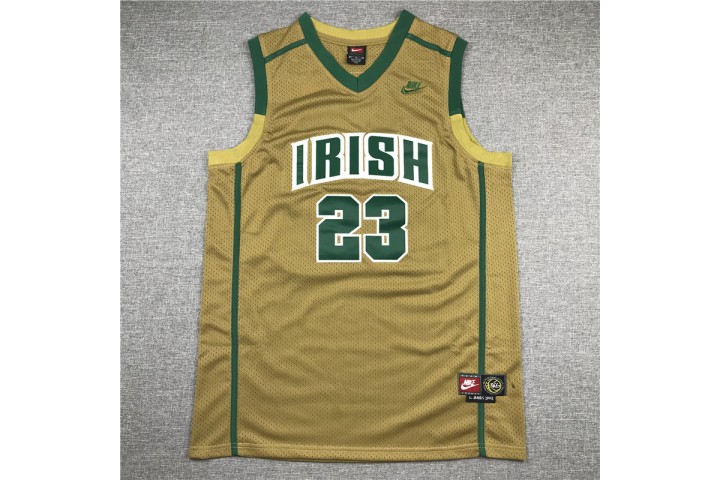 James Irish basketball jersey 23 Yellow