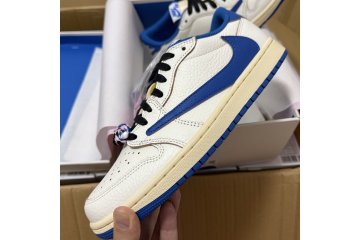 Jordan 1 Retro Low OG SP Fragment x Travis Scott Sail Military Blue