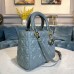 Lady Dior Cannage Lambskin Cloud Blue