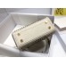 Lady Dior Mini Square Crystal Embroidery White