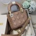 Lady Dior Rose Des Vents Cannage Lambskin
