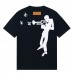 Louis Vuitton Character Letter Printed T-shirt Black