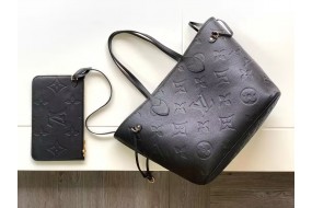 Louis Vuitton Neverfull MM Monogram Empriente Black 32x29x17