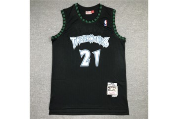 Minnesota Timberwolves 21 Kevin Garnett Basketball Jersey Black