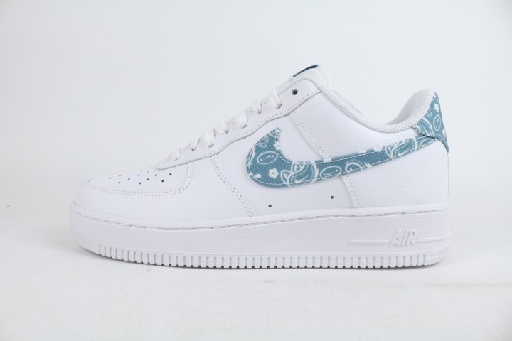 Nike Air Force 1 Low '07 Essential White Worn Blue Paisley