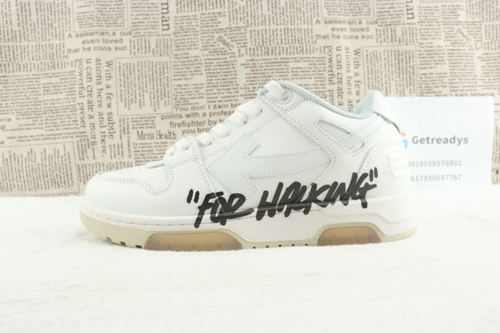 OFF-WHITE Out Of Office OOO Low Tops For Walking White Black