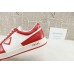 Prada Downtown Low Top Sneakers Leather White Red