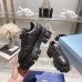 Prada Monolith 55mm Lace Up Loafer Black Brushed Leather