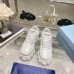 Prada Monolith 55mm Lace Up Loafer White Brushed Leather
