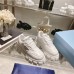 Prada Monolith 55mm Lace Up Loafer White Brushed Leather