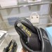 Prada Soft Padded 35mm Wedge Sandals Black Nappa Leather