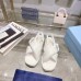 Prada Soft Padded 35mm Wedge Sandals White Nappa Leather