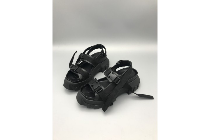 Rick Owens Black Tractor Hiking Sandals
