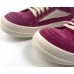 Rick Owens EDFU Vintage Sneaks Velour Suede Hot Pink Milk White