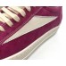 Rick Owens EDFU Vintage Sneaks Velour Suede Hot Pink Milk White