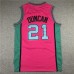 San Antonio Spurs Tim Duncan 21 Pink Hardwood Classics Jersey