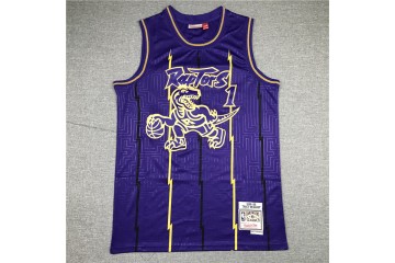 Toronto Raptors Tracy McGrady 1 Purple Hardwood Classics Jersey